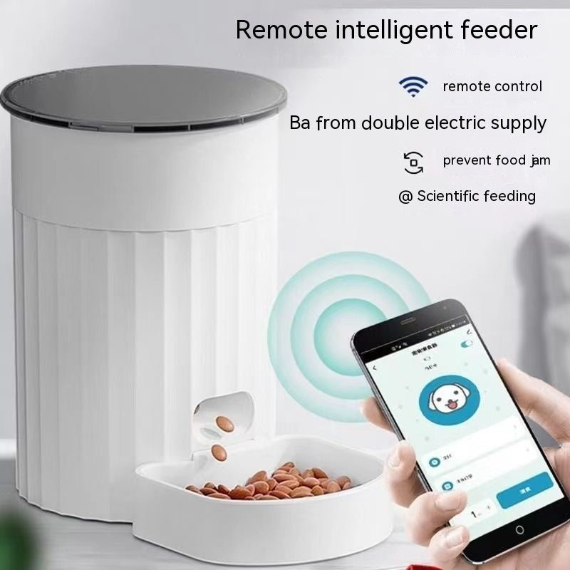 Automatic WiFi Pet Feeder — App-Controlled | 4L Capacity | Schedule Up to 10 Meals | iOS & Android